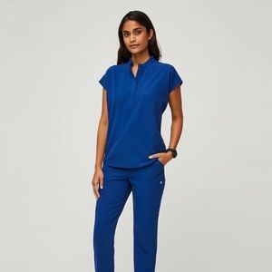 Figs Electric Blue Rafaela- Oversized Scrub Top